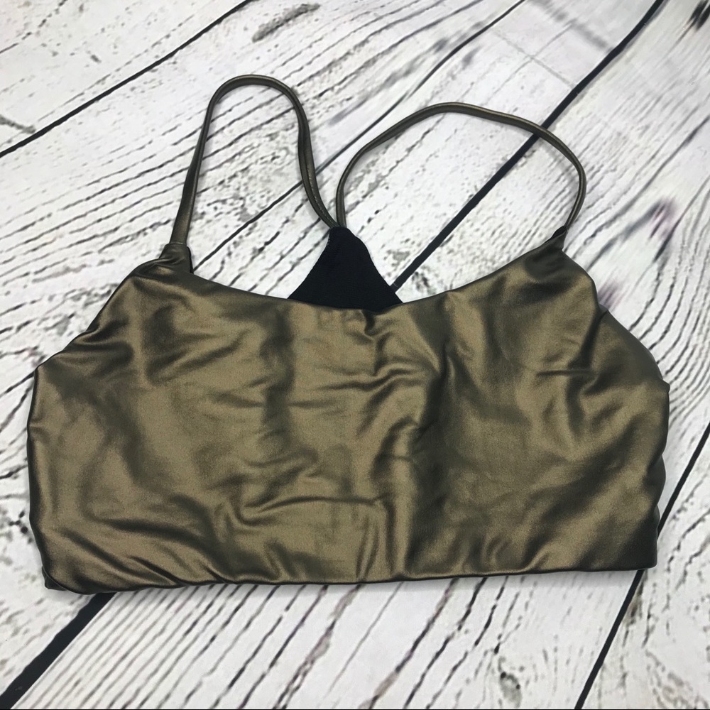 Metallic sports bra
